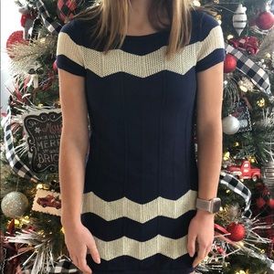 Lilly Pulitzer girls sweater dress navy and Gold